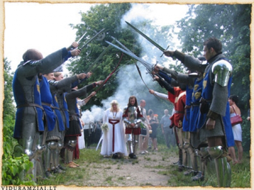 Švenčių, renginių organizavimas Senovinė vestuvių ceremonija arba karališkos vestuvės.