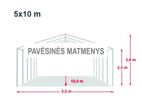 Palapinių nuoma Nebrangiai nuomojame pokylių pavėsinę - palapinę (10 x 5 m.)