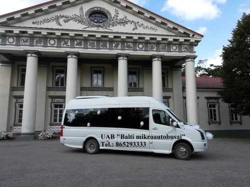 Mikroautobusų, autobusų nuoma UAB "Balti mikroautobusai", 16 ir 21 vietų mikroautobusų nuoma.