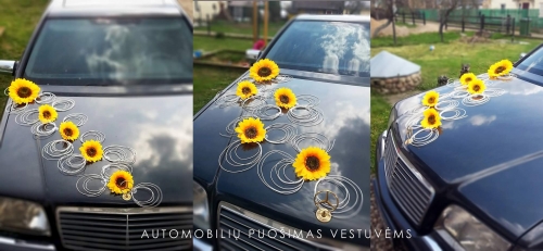 Vestuvinių automobilių papuošimai