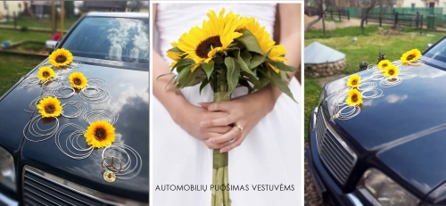 Vestuvinių automobilių papuošimai