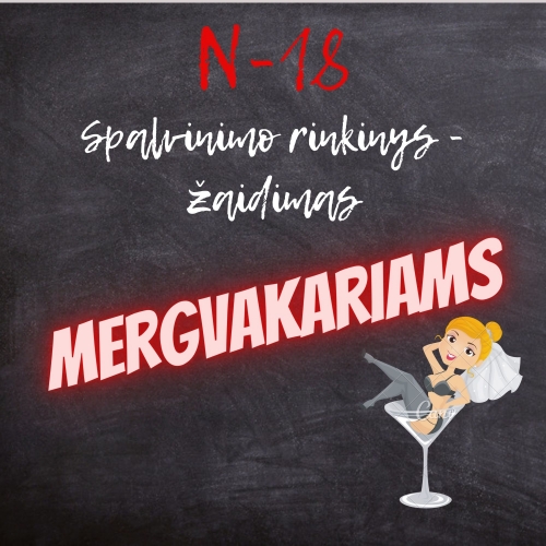 Mergvakarių – bernvakarių organizatoriai N-18 Spalvinimo rinkinys mergvakariui